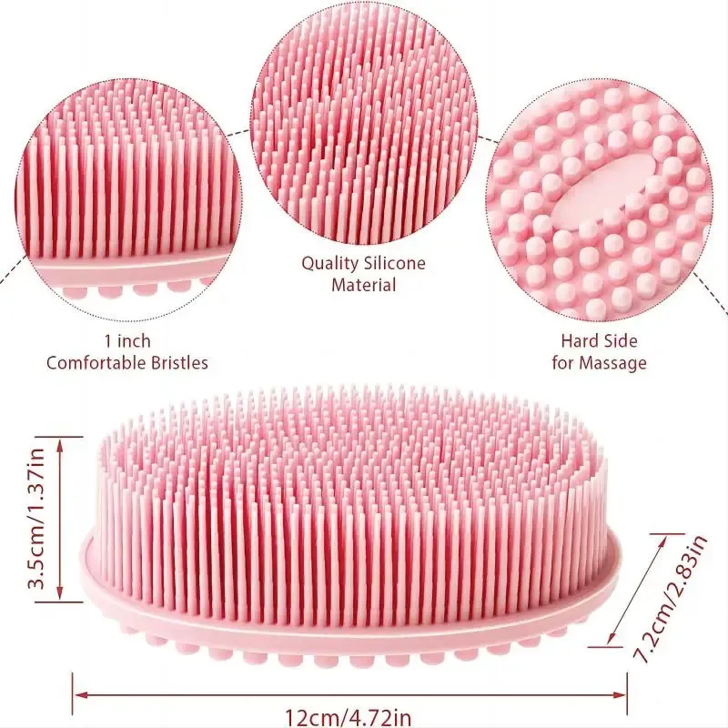 Brosse de bain et de shampoing en silicone, gommage corporel exfoliant pour la douche 2
