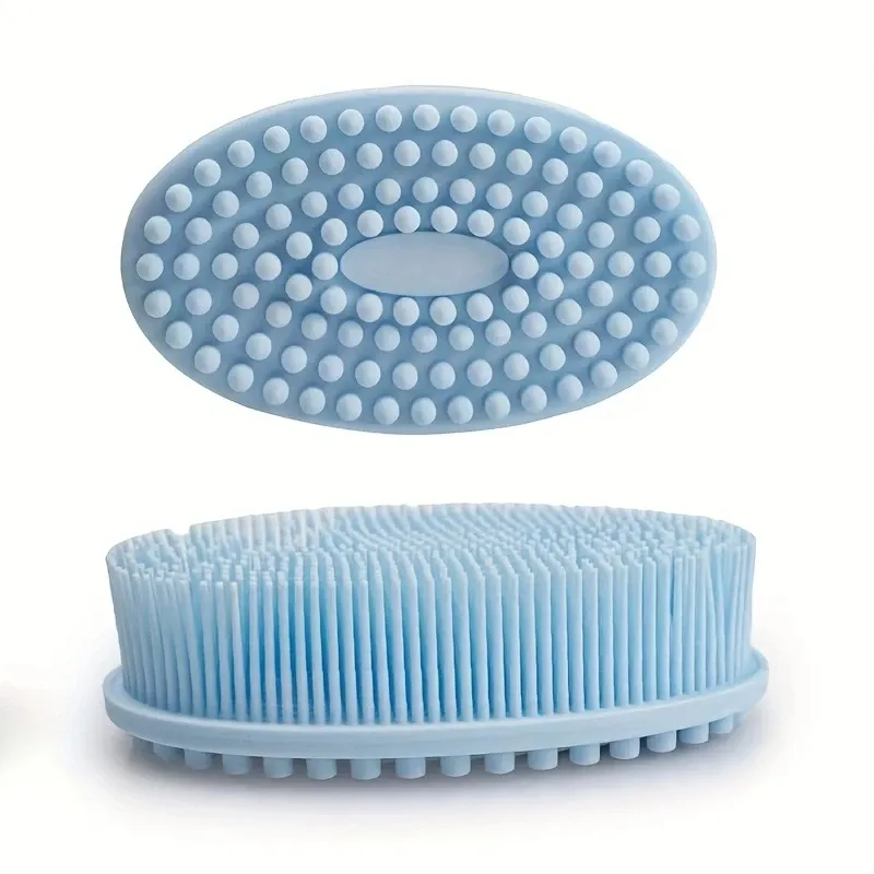 Brosse de bain et de shampoing en silicone, gommage corporel exfoliant pour la douche 7