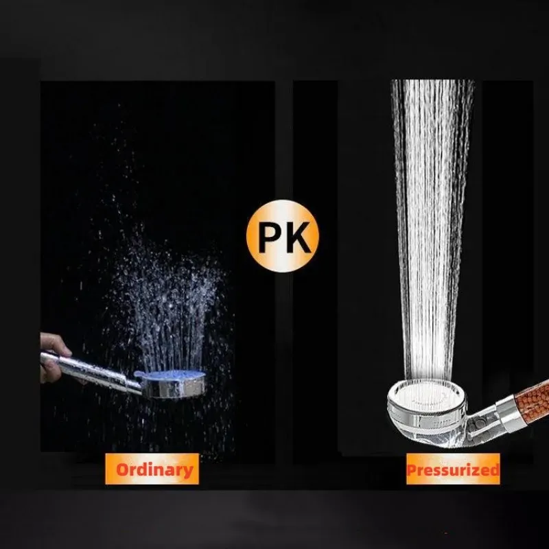 Pommeau de douche haute pression style spa, économie d'eau, avec filtre 3
