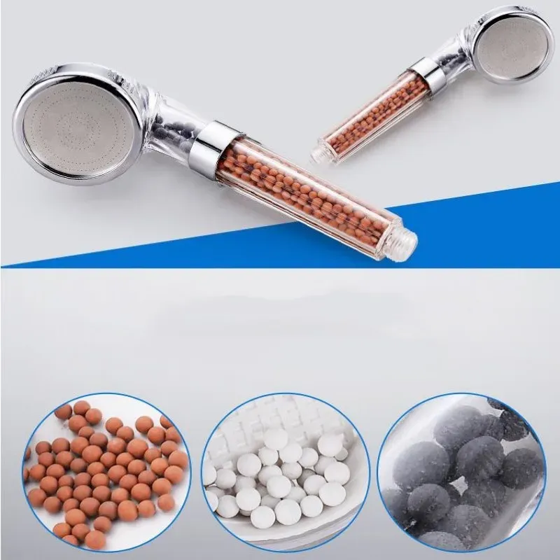Pommeau de douche haute pression style spa, économie d'eau, avec filtre 6
