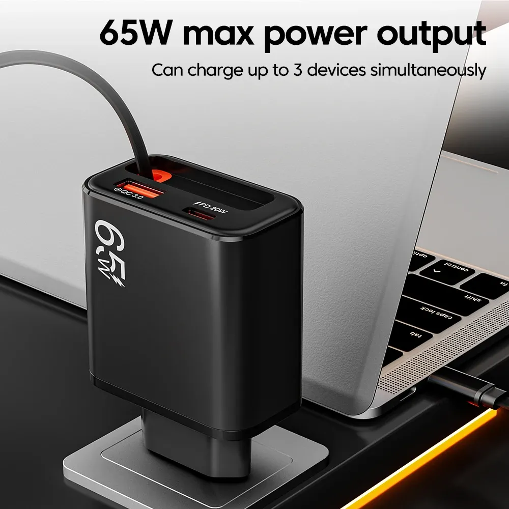 Chargeur GaN 65W, compatibilité des appareils