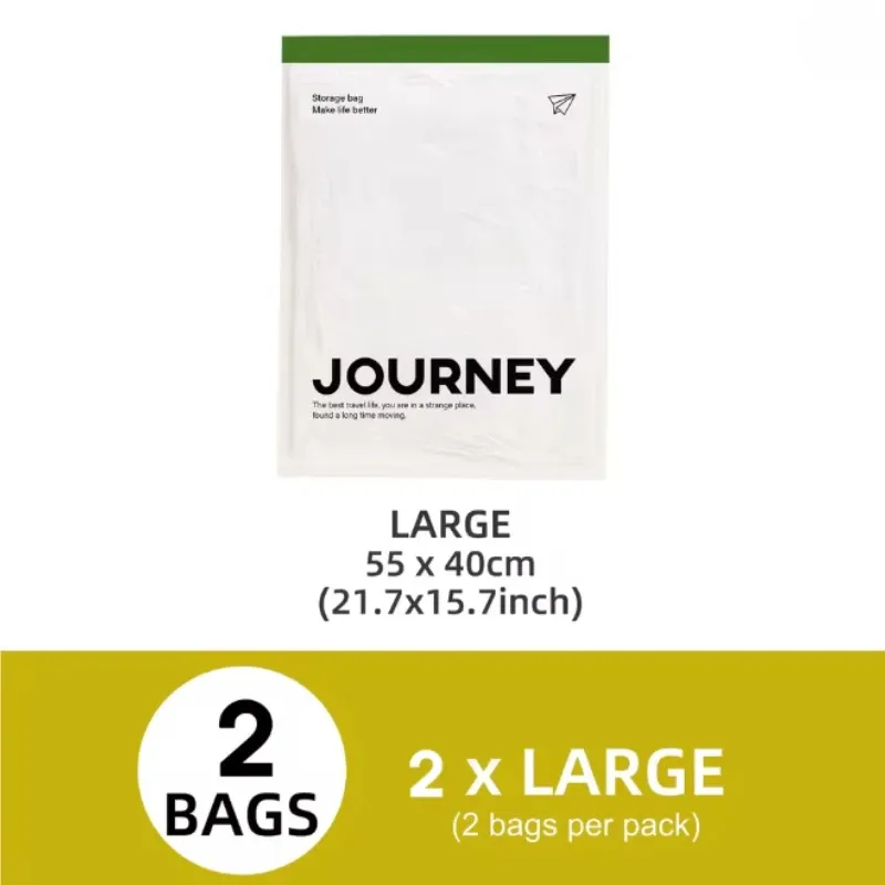 Sacs de compression enroulables, lot de 2, sacs de rangement sous vide réutilisables pour organisation de voyage, sans pompe 8