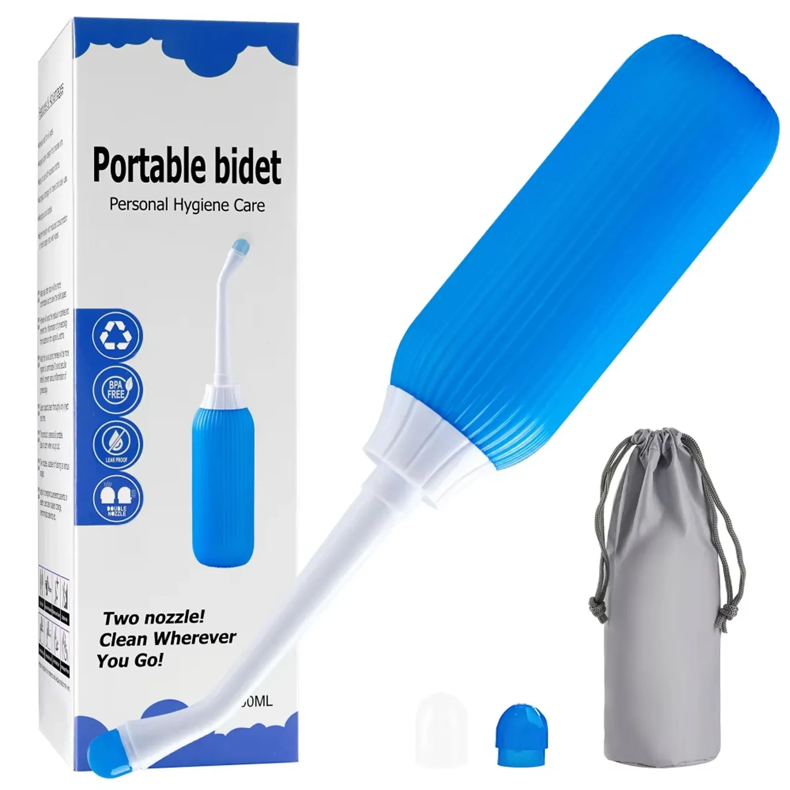 Bidet portable de voyage 500 ml à pulvérisateur manuel, pour soins intimes et post-accouchement 8