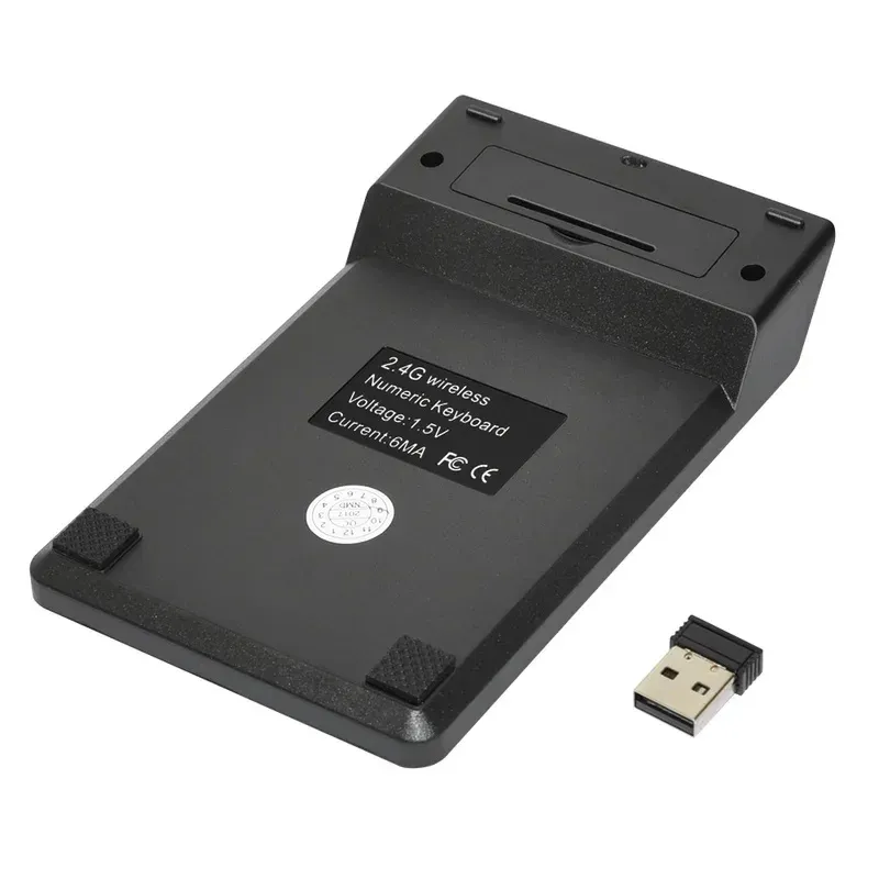 Clavier numérique filaire et sans fil 2,4 GHz à 18 touches, mini pavé numérique double mode avec récepteur USB, pavé numérique externe portable 2