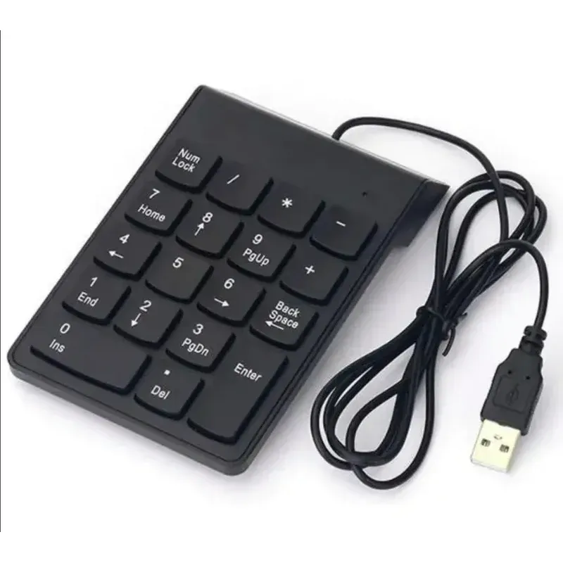Clavier numérique filaire et sans fil 2,4 GHz à 18 touches, mini pavé numérique double mode avec récepteur USB, pavé numérique externe portable 5