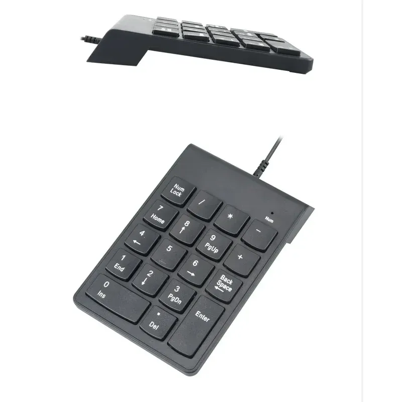 Clavier numérique filaire et sans fil 2,4 GHz à 18 touches, mini pavé numérique double mode avec récepteur USB, pavé numérique externe portable 6