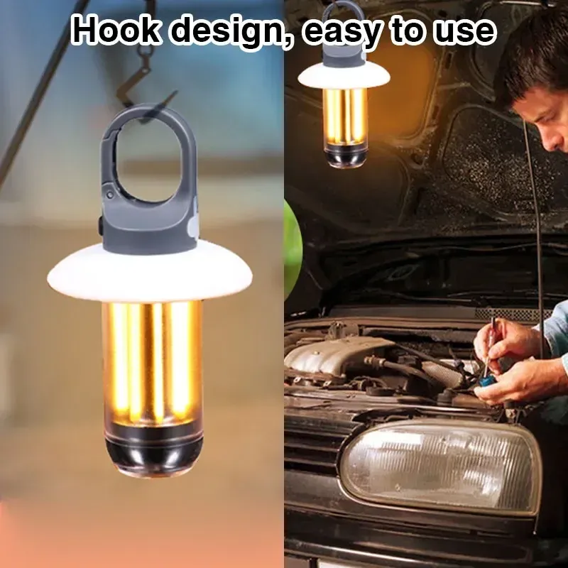 Lampe de poche LED rechargeable et portable, étanche, 5 modes d'éclairage, idéale pour le camping et le travail en extérieur 4