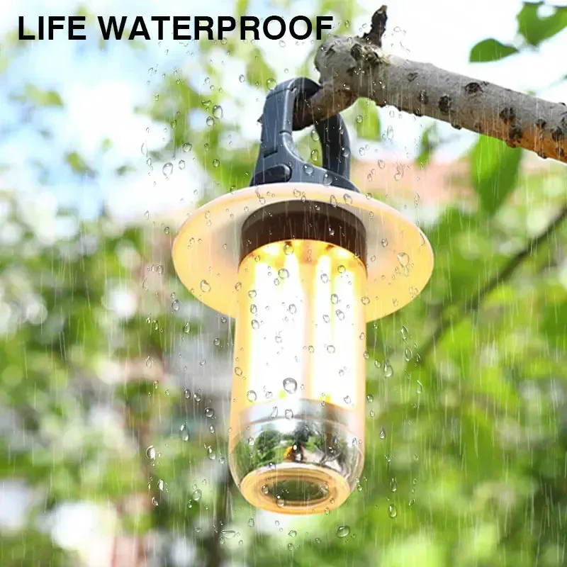 Lampe de poche LED rechargeable et portable, étanche, 5 modes d'éclairage, idéale pour le camping et le travail en extérieur 5