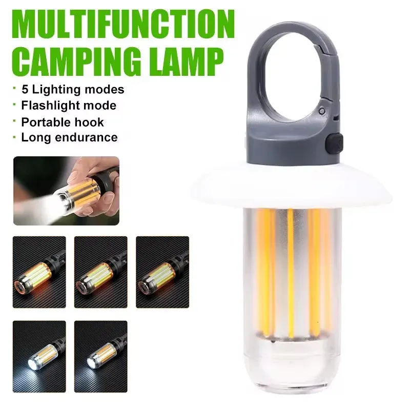 Lampe de poche LED rechargeable et portable, étanche, 5 modes d'éclairage, idéale pour le camping et le travail en extérieur 7