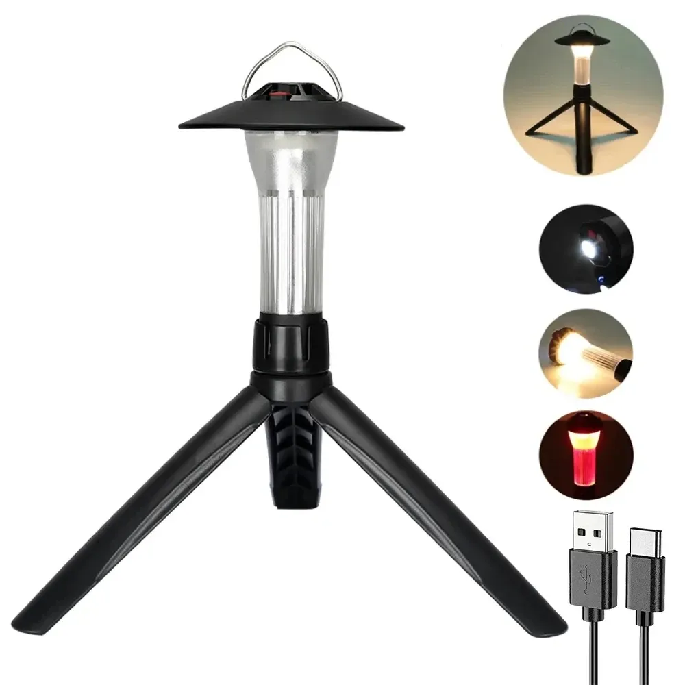 Lampe de poche LED rechargeable et portable, étanche, 5 modes d'éclairage, idéale pour le camping et le travail en extérieur 8