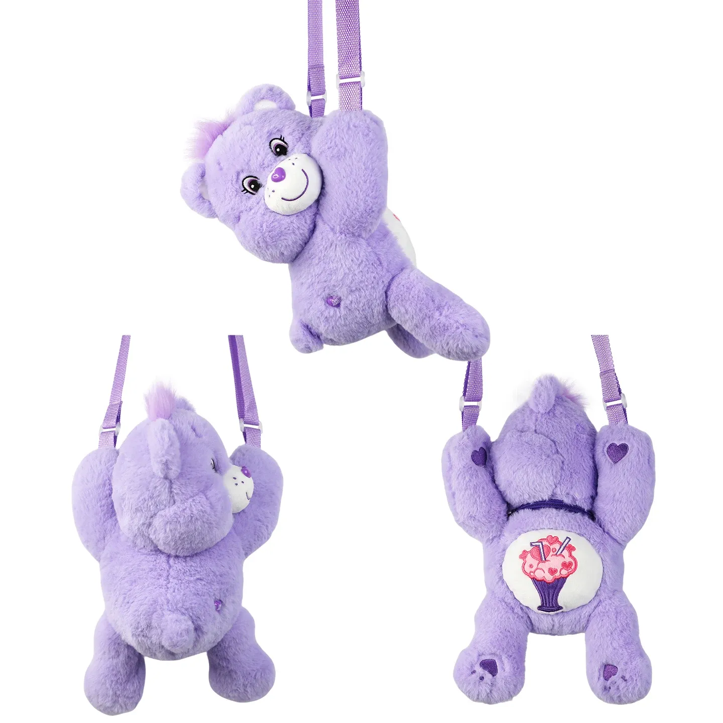 Sac bandoulière en peluche Care Bears 3D 30 cm, design Kawaii en forme d'ours - Image 1