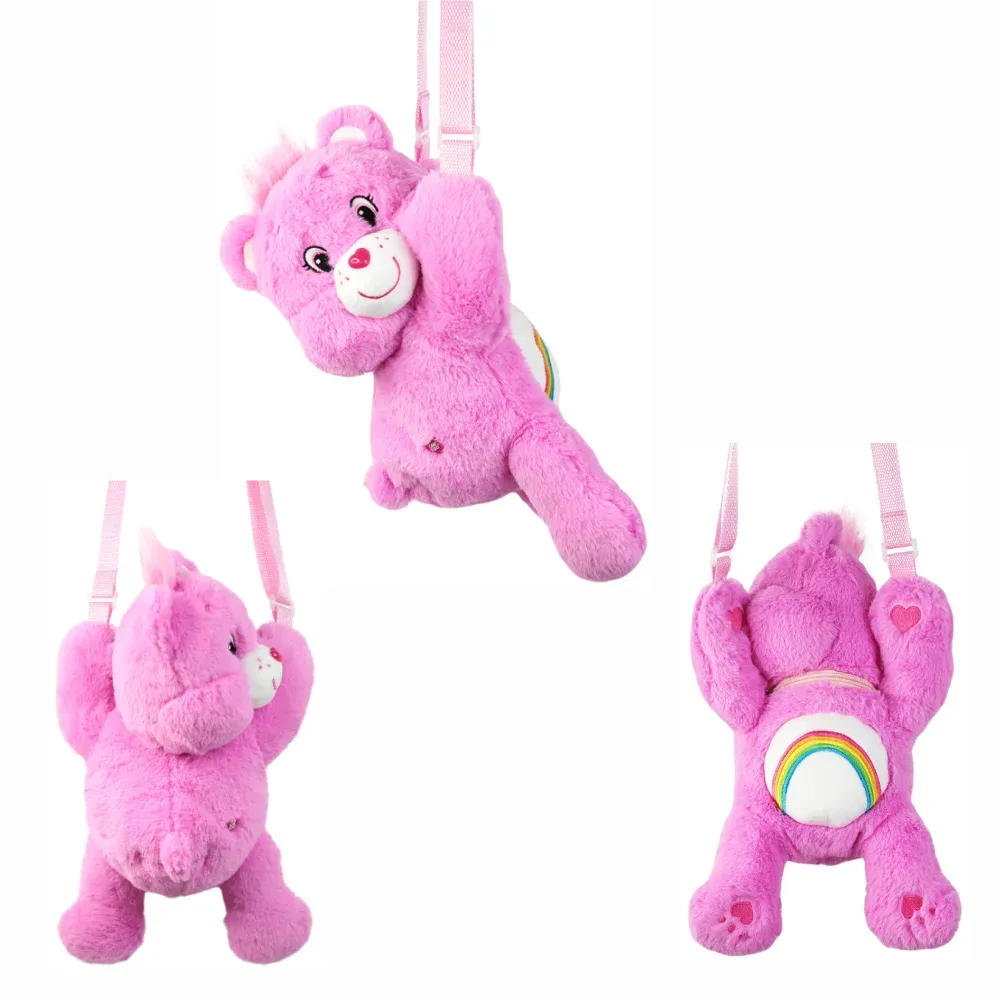 Sac bandoulière en peluche Care Bears 3D 30 cm, design Kawaii en forme d'ours 3