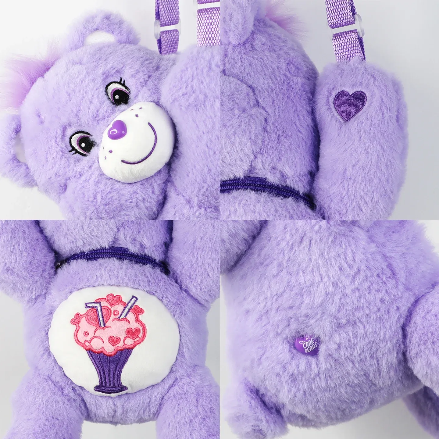 Sac bandoulière en peluche Care Bears 3D 30 cm, design Kawaii en forme d'ours 6
