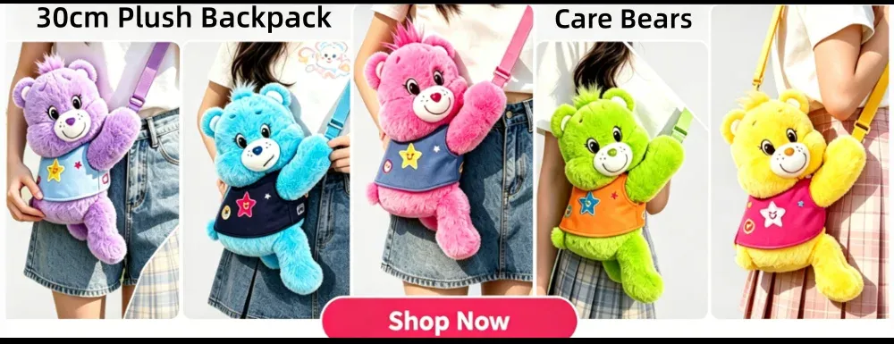 Sac bandoulière en peluche 3D Care Bears