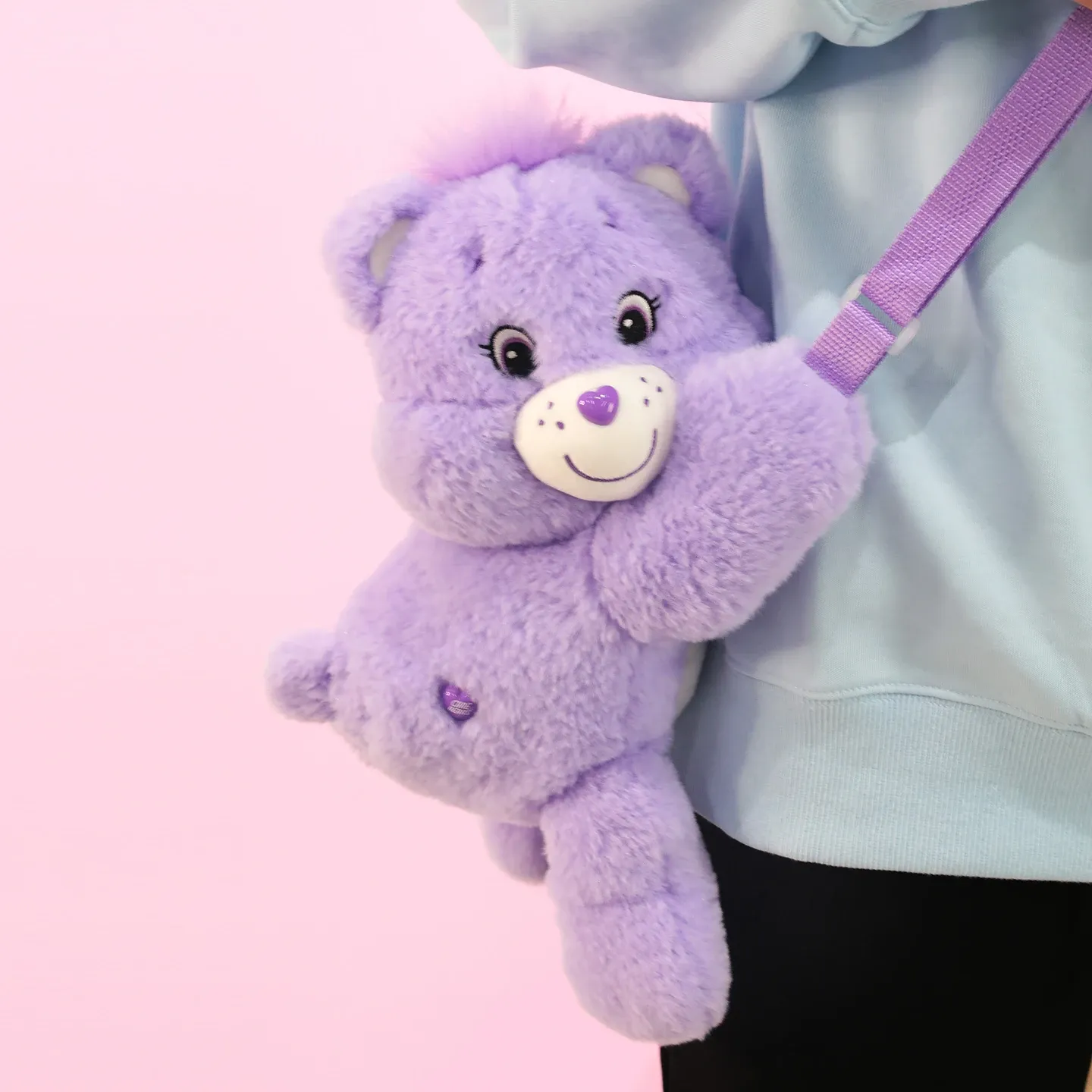 Sac bandoulière en peluche Care Bears 3D 30 cm, design Kawaii en forme d'ours 11