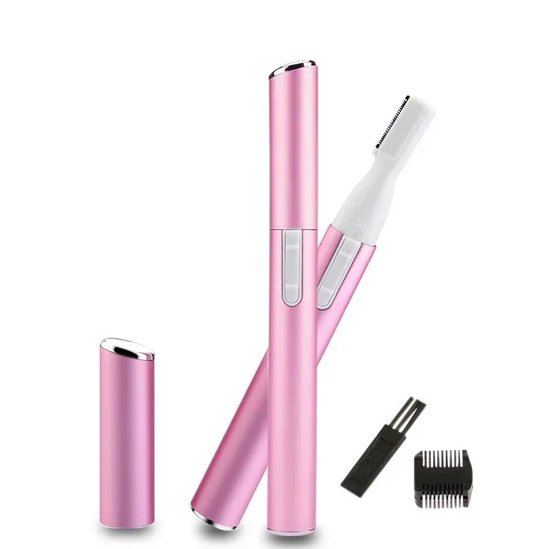 Rasoir électrique pour sourcils, portable et lavable, avec double tête de coupe 7