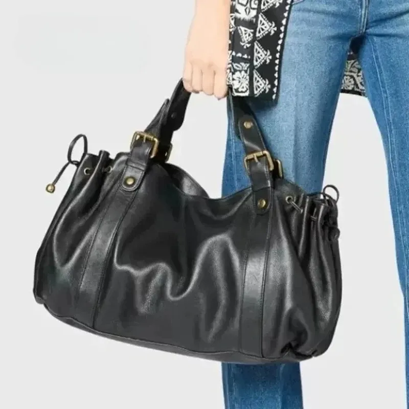 Sac bandoulière Boston pour femme en polyester souple, élégant et polyvalent, idéal pour le travail - Image 1