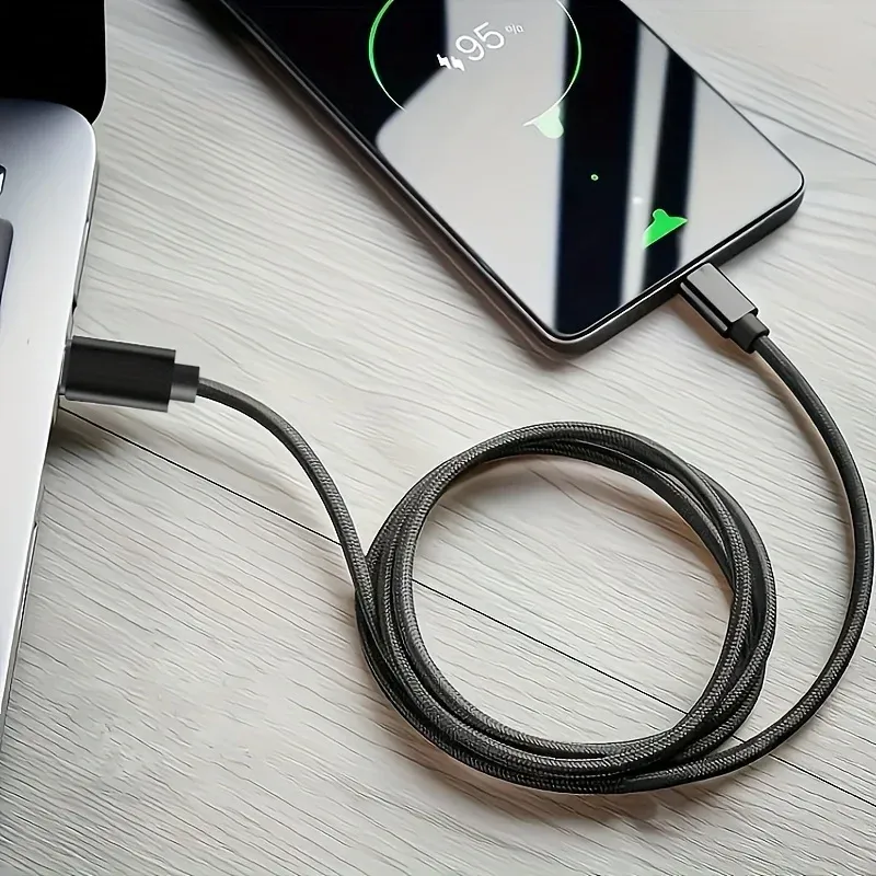 Câble USB-C à recharge rapide, détail des connecteurs