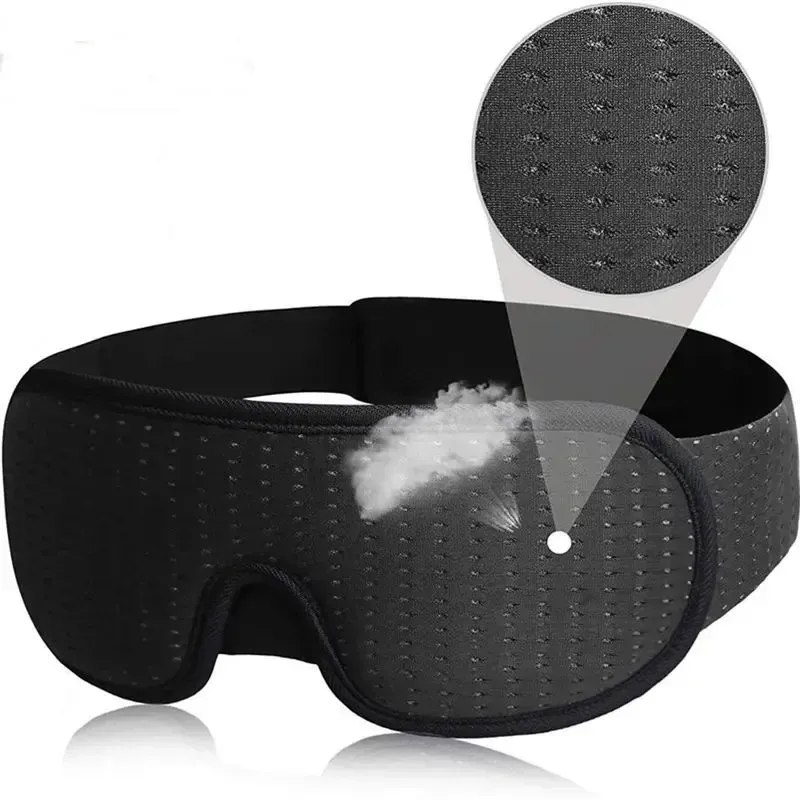 Masque de sommeil confortable porté