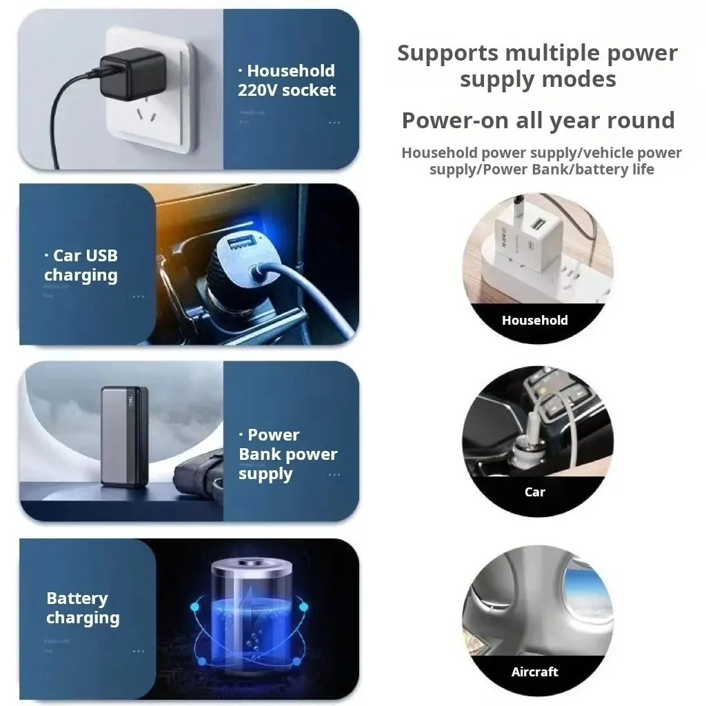 Réfrigérateur à insuline portable à double compartiment avec écran LED, pour voiture 2