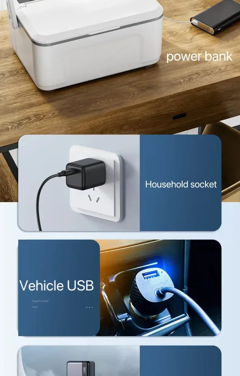 Réfrigérateur à insuline portable, mise en situation