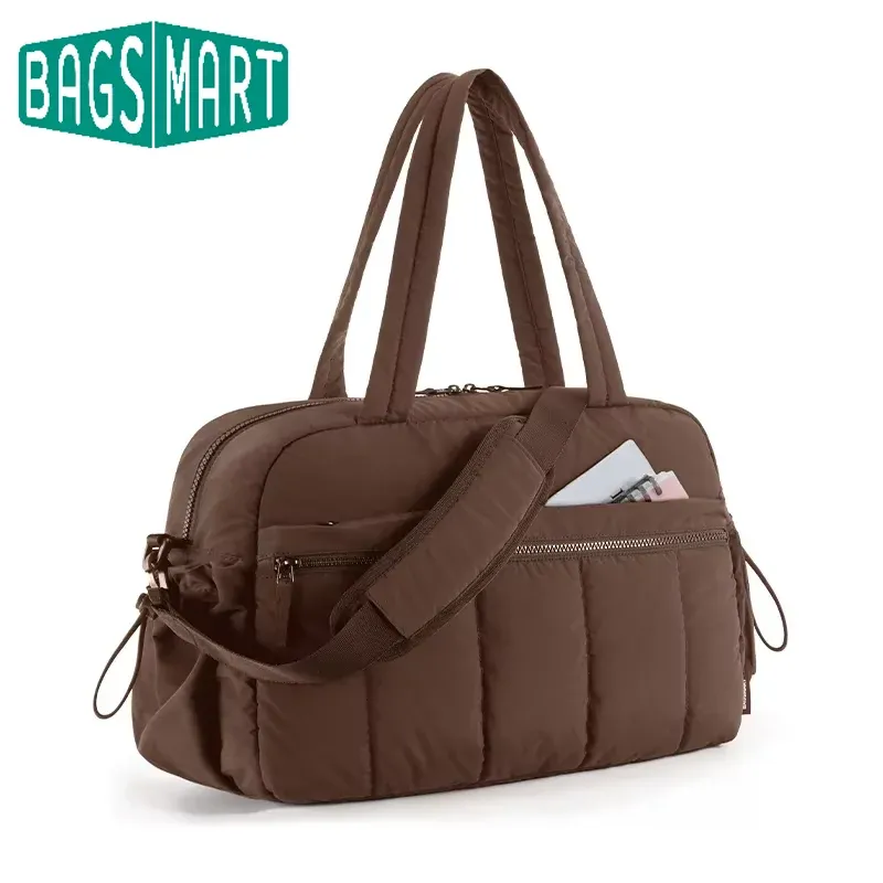 BAGSMART Sac de voyage pour femme à bandoulière, grande capacité, idéal pour le week-end et le sport - Image 1