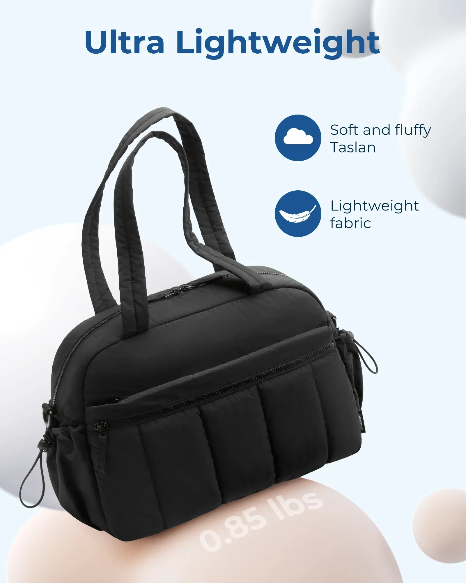 BAGSMART Sac de voyage pour femme à bandoulière, grande capacité, idéal pour le week-end et le sport 4
