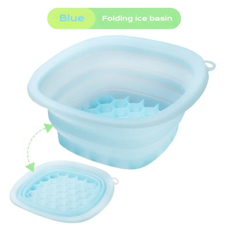 Plateau de bain de glace pliable en silicone, bol de thérapie par le froid pour le visage, outil de cryothérapie portable pour la peau, bol de beauté de voyage 8