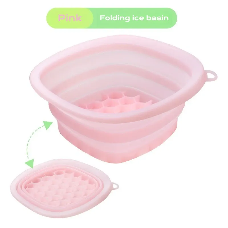 Plateau de bain de glace pliable en silicone, bol de thérapie par le froid pour le visage, outil de cryothérapie portable pour la peau, bol de beauté de voyage 9
