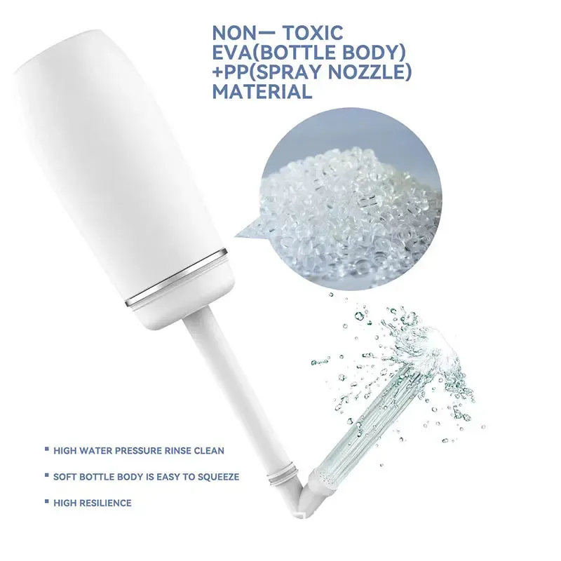 Bidet portable de voyage 400 ml avec buse de pulvérisation pour l'hygiène et les soins personnels 3