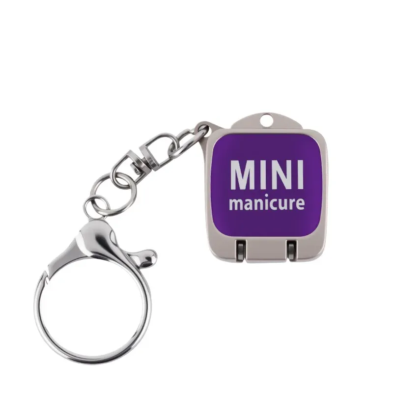 Coupe-ongles compact et portable en acier inoxydable avec rangement et angle de lame 11
