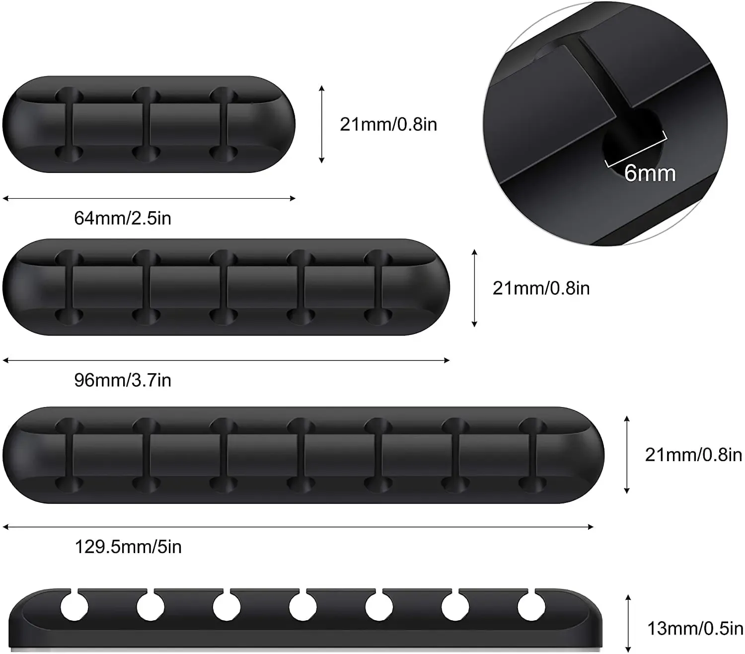 Clips de fixation de câbles, lot de 3, clips de gestion de câbles, clips organisateurs de câbles en silicone auto-adhésifs, adaptés aux câbles de chargement USB de bureau 4
