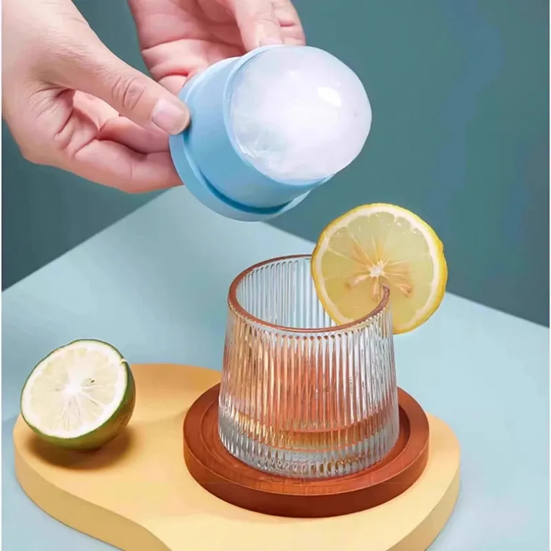 Moule à glaçons sphériques en silicone empilable, qualité alimentaire et réutilisable, pour whisky et cocktails 4