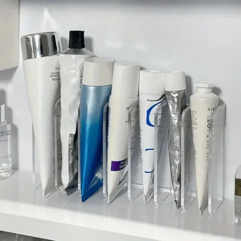 Organisateur de cosmétiques transparent en plastique à 7 compartiments, support de maquillage multifonctionnel 2