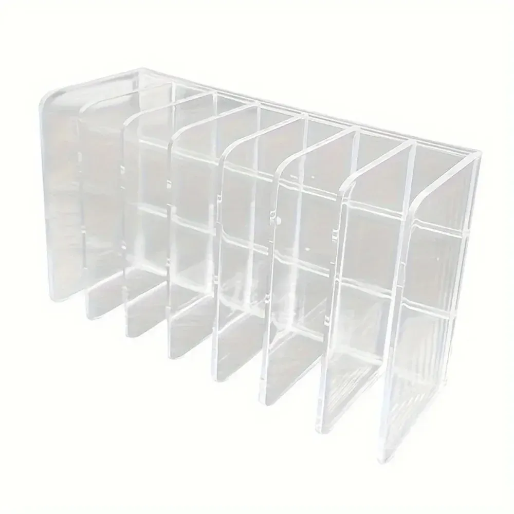 Organisateur de cosmétiques transparent en plastique à 7 compartiments, support de maquillage multifonctionnel 7