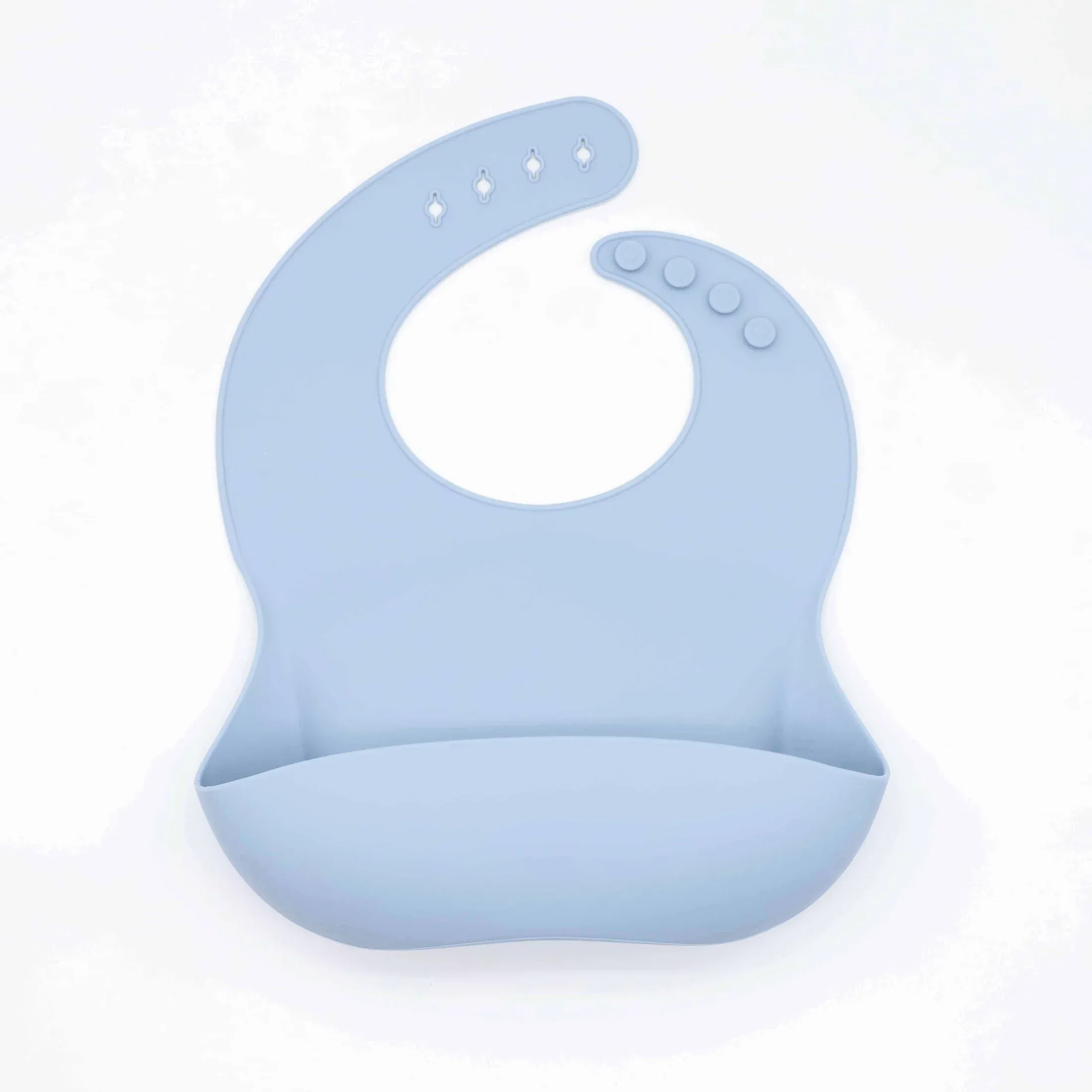 Bavoir en silicone de qualité alimentaire avec récupérateur de miettes, réglage tridimensionnel multi-étapes, facile à nettoyer 8