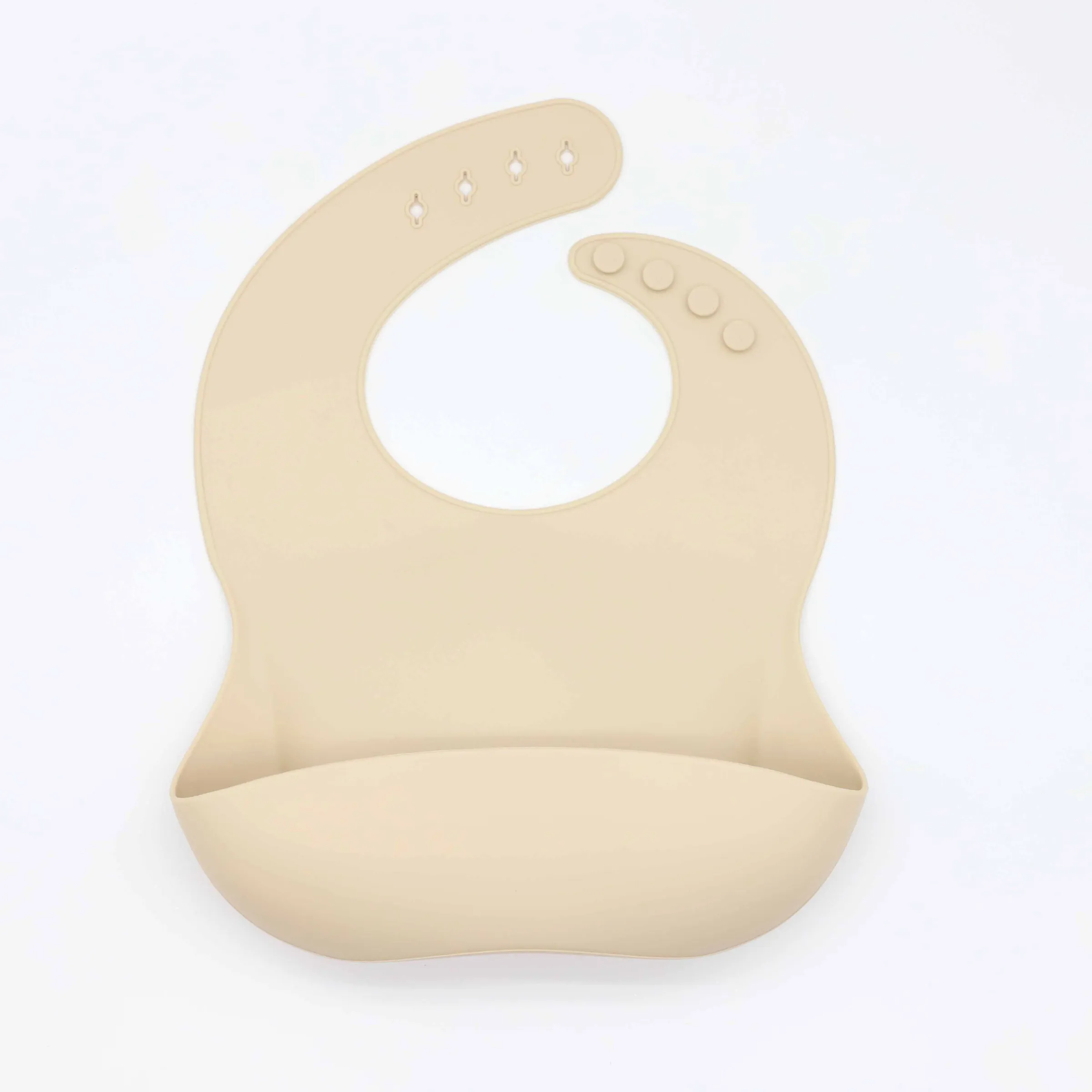 Bavoir en silicone de qualité alimentaire avec récupérateur de miettes, réglage tridimensionnel multi-étapes, facile à nettoyer 7