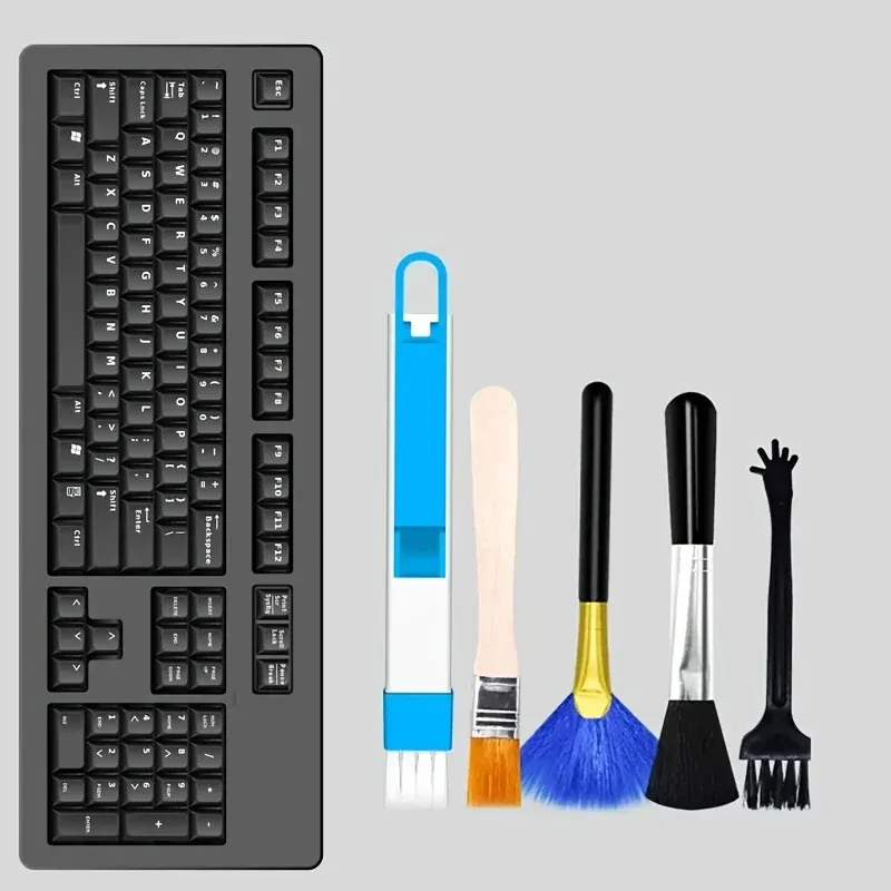 Ensemble de brosses de nettoyage antistatiques en nylon pour électronique : clavier, carte mère, ventilateur et rasoir 6