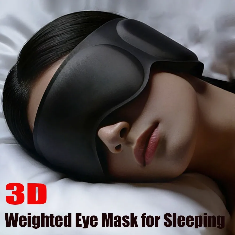 Masque de sommeil 3D lesté avec cache-oreilles anti-bruit pour dormeurs latéraux 2