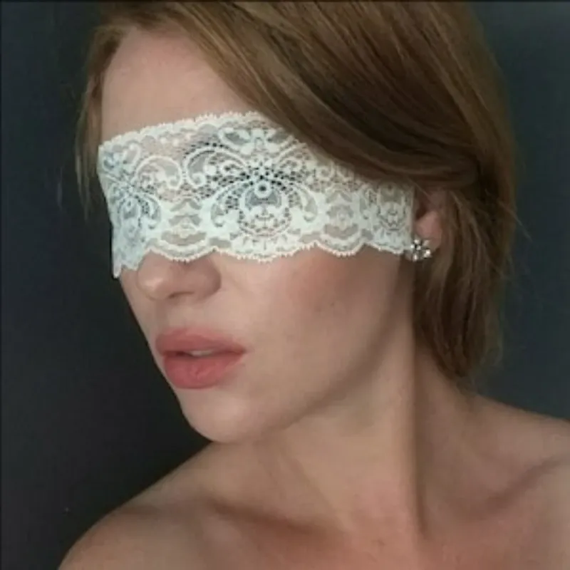 Masque pour les yeux en dentelle sexy, cache-yeux transparent et ajustable, idéal pour soirées à thème et accessoire pour petite amie