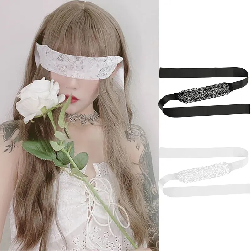 Masque pour les yeux en dentelle sexy, cache-yeux transparent et ajustable, idéal pour soirées à thème et accessoire pour petite amie 3