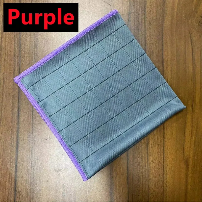 Chiffon de nettoyage en microfibre de carbone, lot de 3, non pelucheux et réutilisable, pour plats de cuisine et vitres en verre, sans stries 12