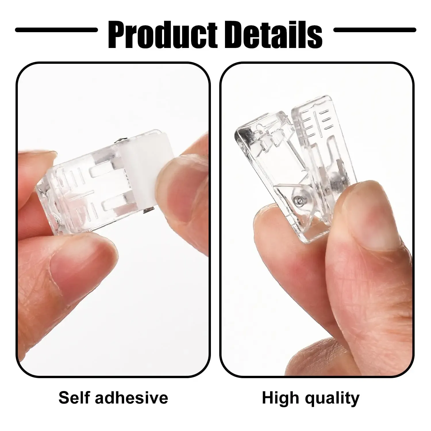 Lot de 20 clips muraux auto-adhésifs en plastique pour tapisserie 5
