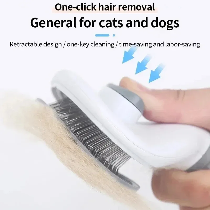 Brosse de toilettage en utilisation