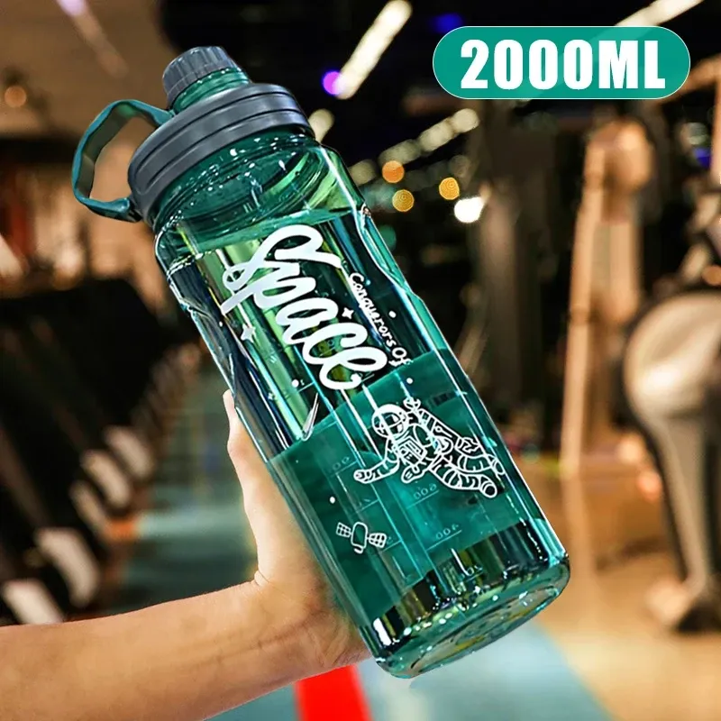 Gourde de sport grande capacité 2 L / 3 L avec filtre, en plastique écologique sans BPA 12