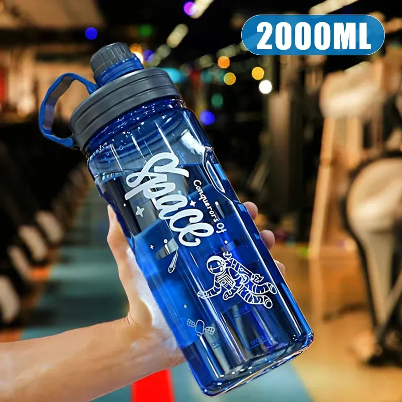 Gourde de sport grande capacité 2 L / 3 L avec filtre, en plastique écologique sans BPA 9