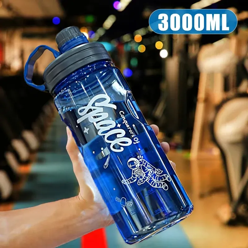 Gourde de sport grande capacité 2 L / 3 L avec filtre, en plastique écologique sans BPA 8