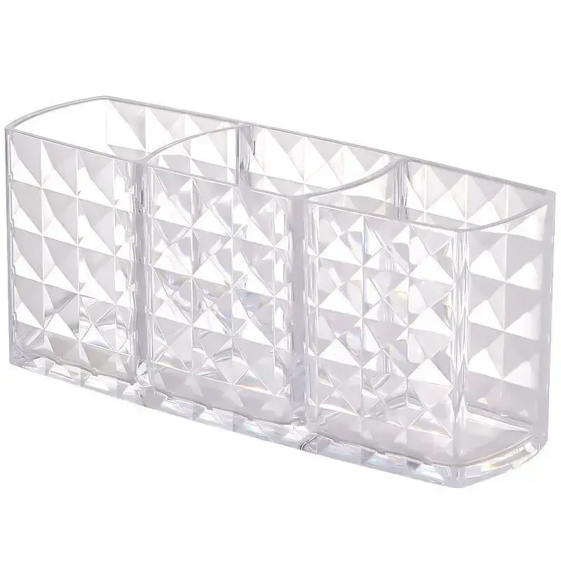 Porte-pinceaux de maquillage en acrylique, boîte de rangement transparente pour cosmétiques, organisateur de bureau pour rouge à lèvres, vernis à ongles et présentoir à bijoux 6