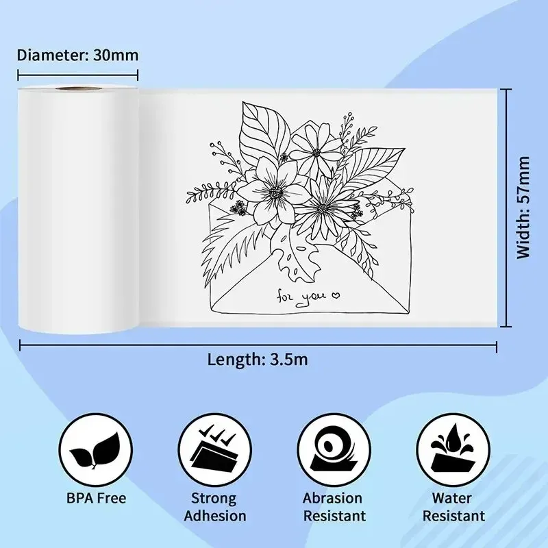 Mini-imprimante thermique portable HD 57 mm pour étiquettes autocollantes et impression de photos depuis smartphone 4