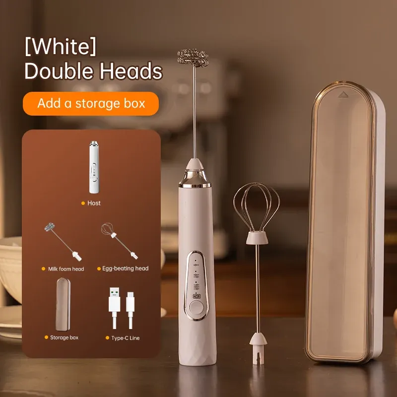 Mousseur à lait électrique portable rechargeable pour café et latte 7